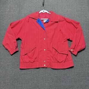 Vintage Women’s L Current Seen Brick Red FullZip Windbreaker